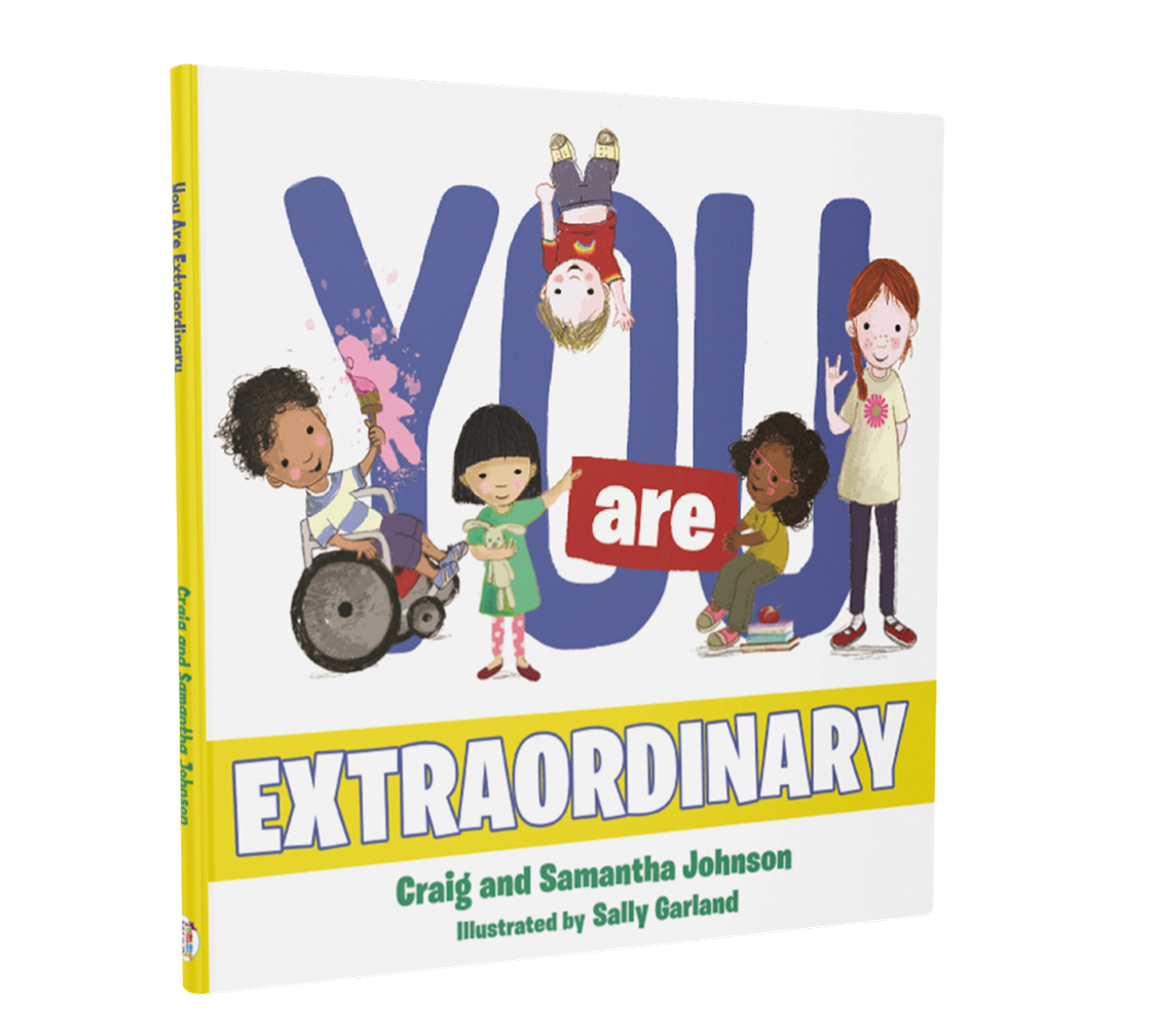 3d book cover of you are extraordinary by craig & samantha johnson